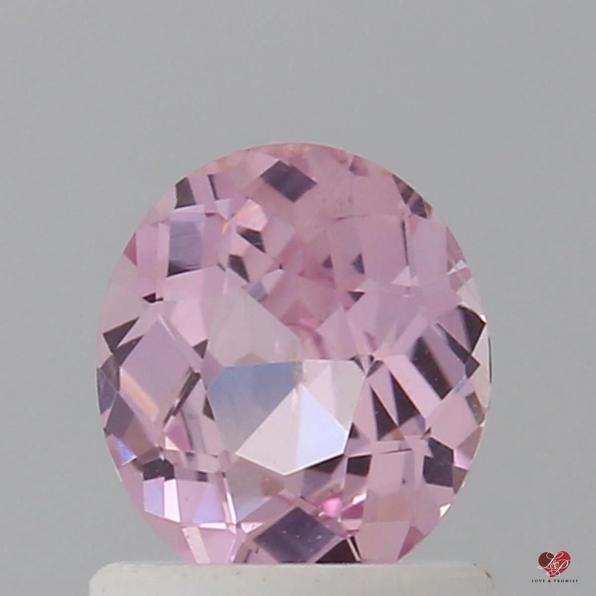 0.96cts Oval Medium Blush Rose Champagne Sapphire