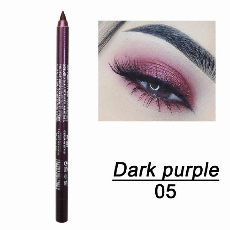 14 Color Long-lasting Eyeliner Pencil Waterproof Pigment Green Brown eyeliner Pen Women Fashion Color Eye Makeup Cosmetics