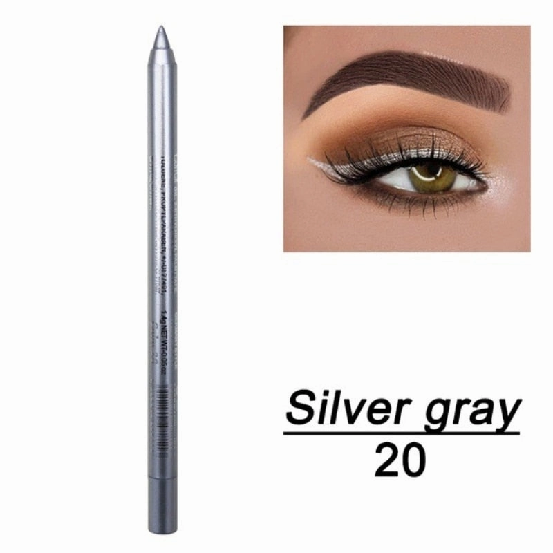 14 Color Long-lasting Eyeliner Pencil Waterproof Pigment Green Brown eyeliner Pen Women Fashion Color Eye Makeup Cosmetics