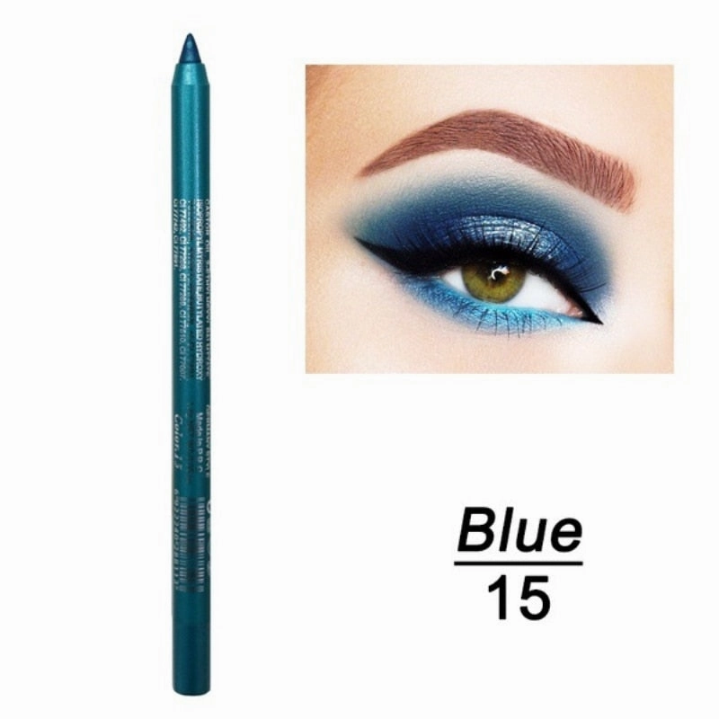 14 Color Long-lasting Eyeliner Pencil Waterproof Pigment Green Brown eyeliner Pen Women Fashion Color Eye Makeup Cosmetics