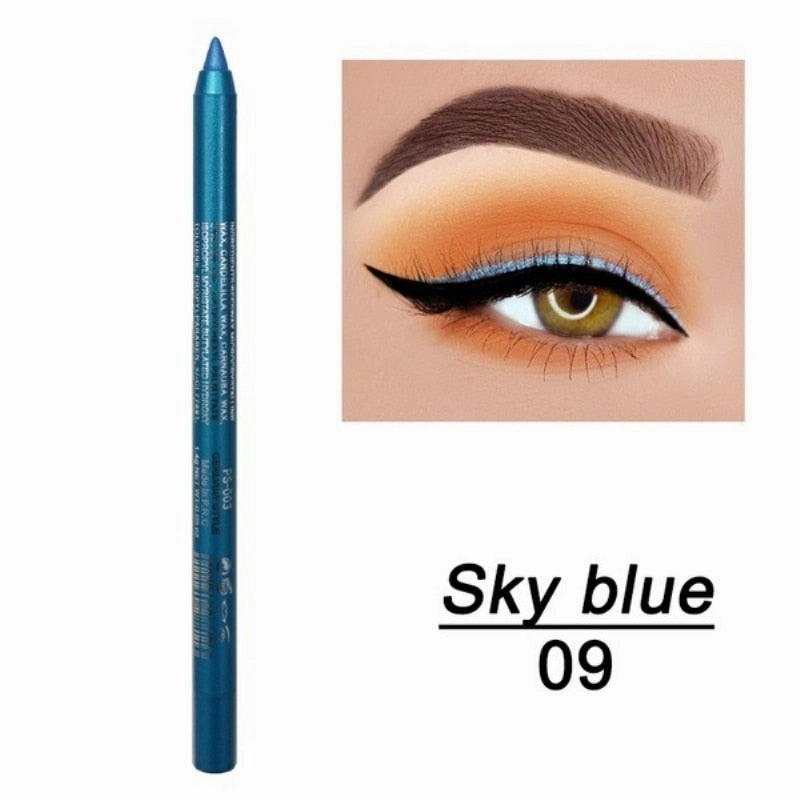14 Color Long-lasting Eyeliner Pencil Waterproof Pigment Green Brown eyeliner Pen Women Fashion Color Eye Makeup Cosmetics