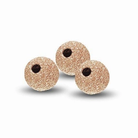 14K Rose Gold Filled Seamless Round Stardust Beads - 10mm (2 Pack)