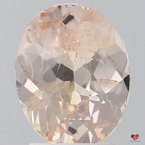2.42cts Oval Peachy Blush Champagne Sapphire