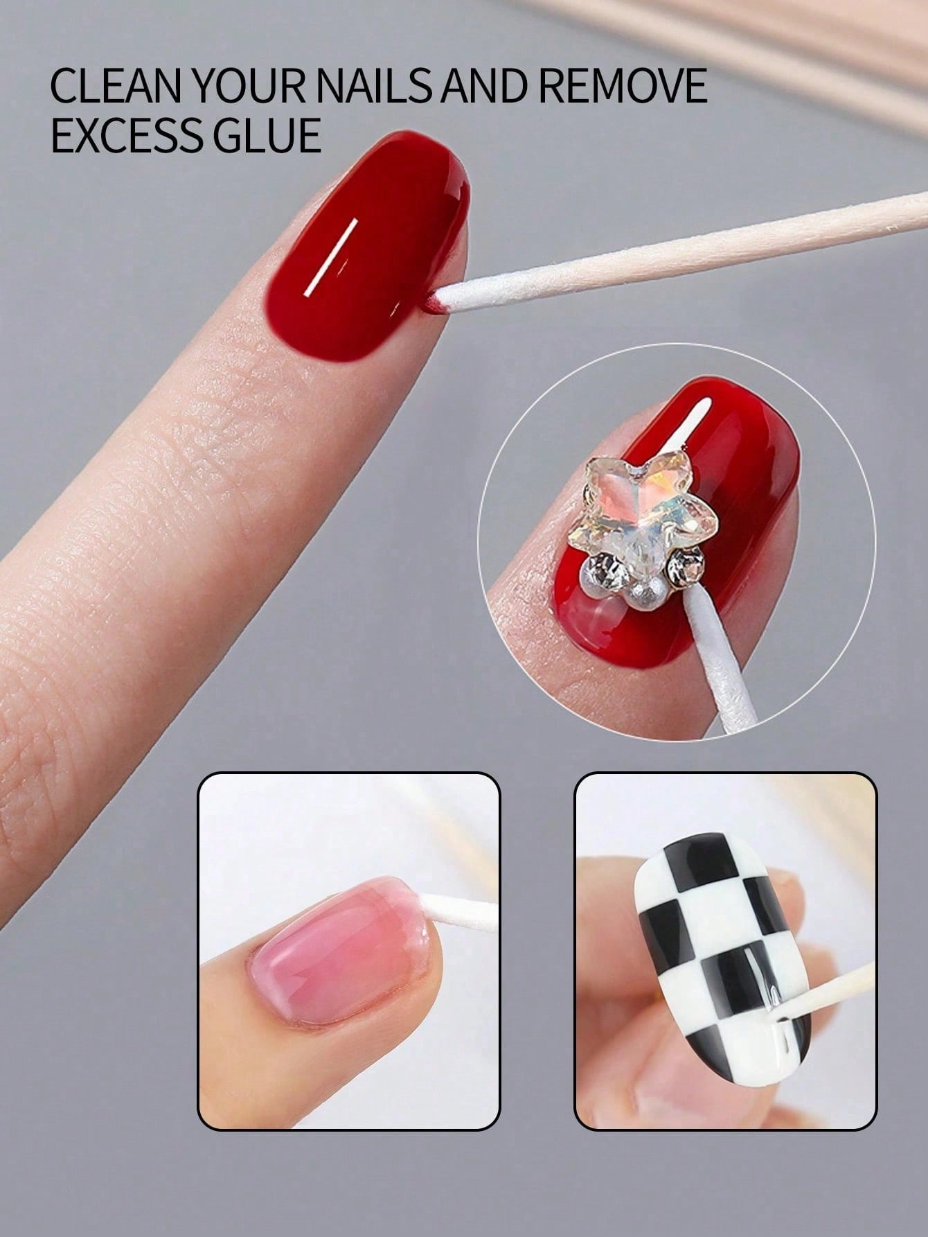 2-Bag Pointed Cotton Swab 100pcs/Bag Toothpick Wooden Stick Disposable Pointed Single Head Cotton Swab Eyeliner Cosmetology Swab