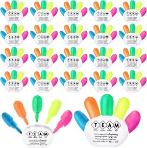 30 Pcs Team Building Gifts Inspirational Finger Shape Highlighter Bulk Assorted Watercolor Fluorescent Palm Pens Employee Appreciation Gift for Nurse Teacher Coworker Staff Office CNA Week