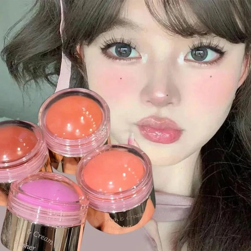 6 Colors Blush Peach Cream Makeup Cheek Contour Blush Cosmetics Blusus Cream Korean Makeup Natural Matte Rouge Tint Blush Female