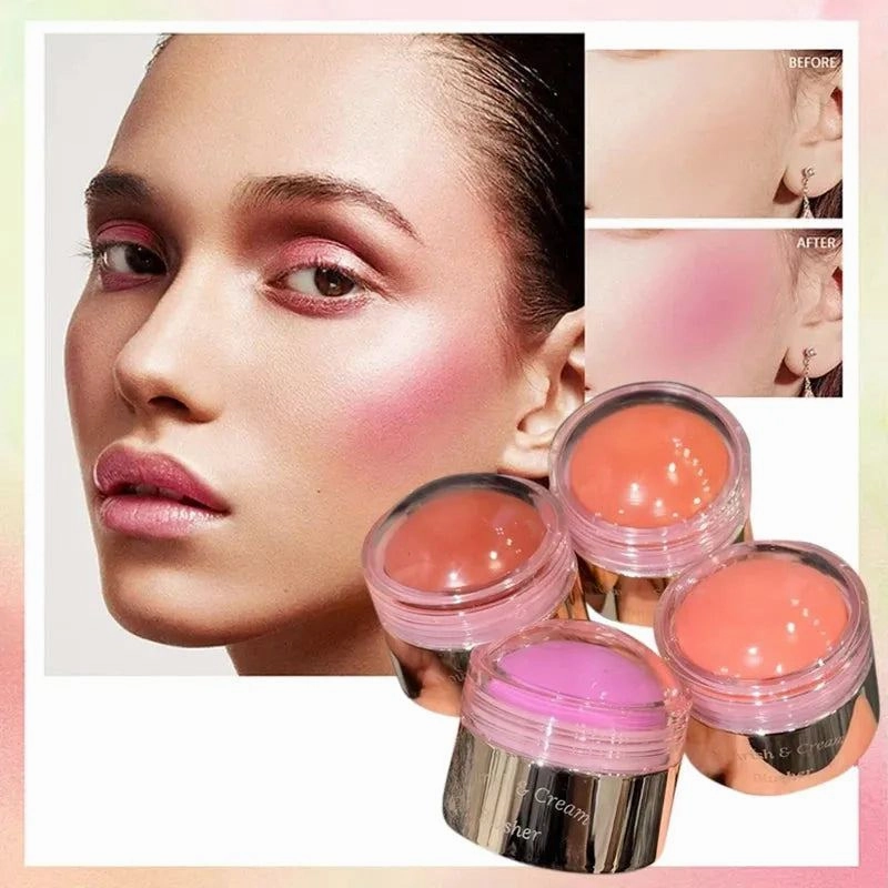 6 Colors Blush Peach Cream Makeup Cheek Contour Blush Cosmetics Blusus Cream Korean Makeup Natural Matte Rouge Tint Blush Female