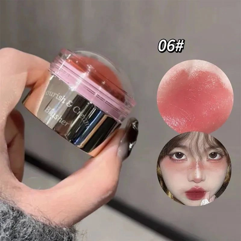 6 Colors Blush Peach Cream Makeup Cheek Contour Blush Cosmetics Blusus Cream Korean Makeup Natural Matte Rouge Tint Blush Female
