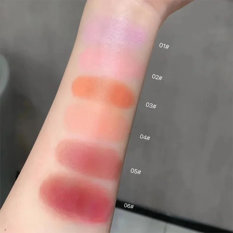 6 Colors Blush Peach Cream Makeup Cheek Contour Blush Cosmetics Blusus Cream Korean Makeup Natural Matte Rouge Tint Blush Female