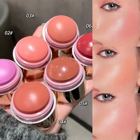 6 Colors Blush Peach Cream Makeup Cheek Contour Blush Cosmetics Blusus Cream Korean Makeup Natural Matte Rouge Tint Blush Female