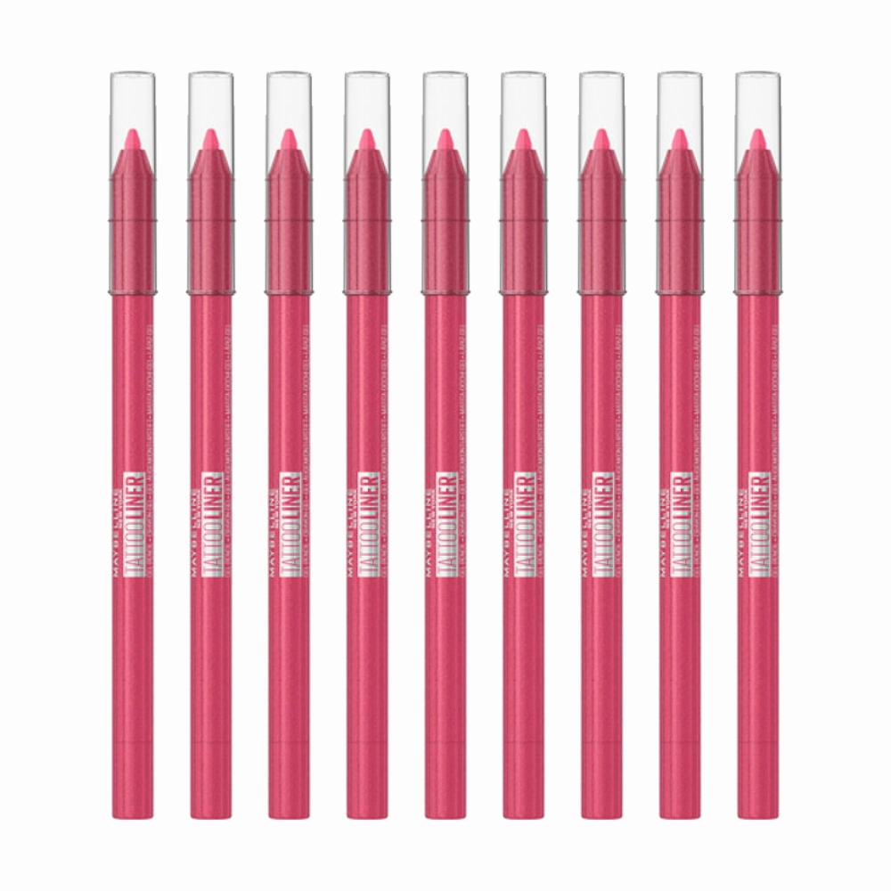 9x Maybelline Tattoo Gel Pencil Eyeliner 1.3g 813 Punchy Pink