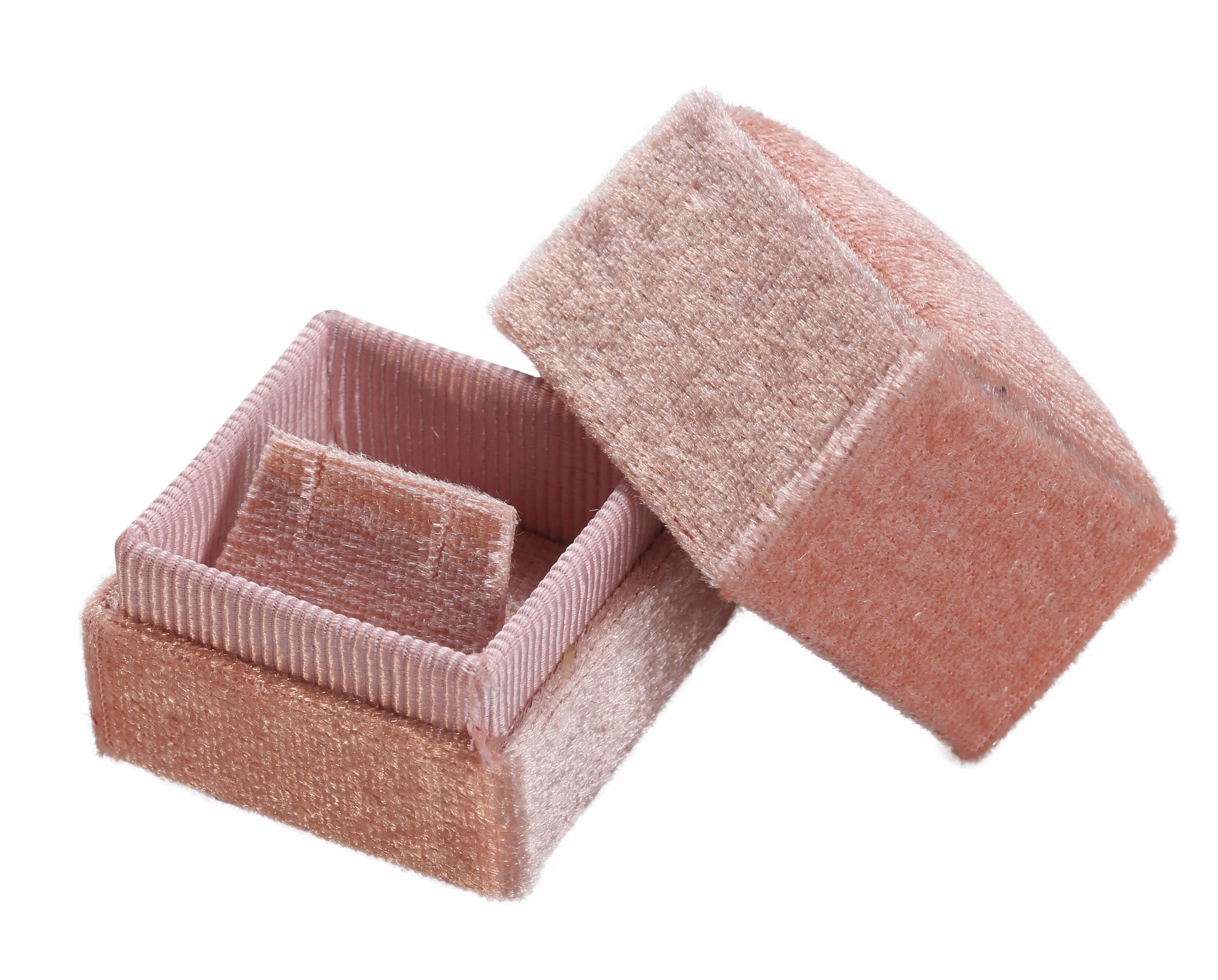 "Heirloom" Velvet Stud Earring or Pendant Box in Assorted Pastels
