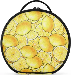 ALAZA Beautiful Yellow Lemon Fruits Travel Cosmetic Organizer Make up Organizer Toiletry Bag