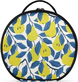 ALAZA Yellow Pear Makeup Bag Travel Cosmetic Bag Large Toiletry Organizer