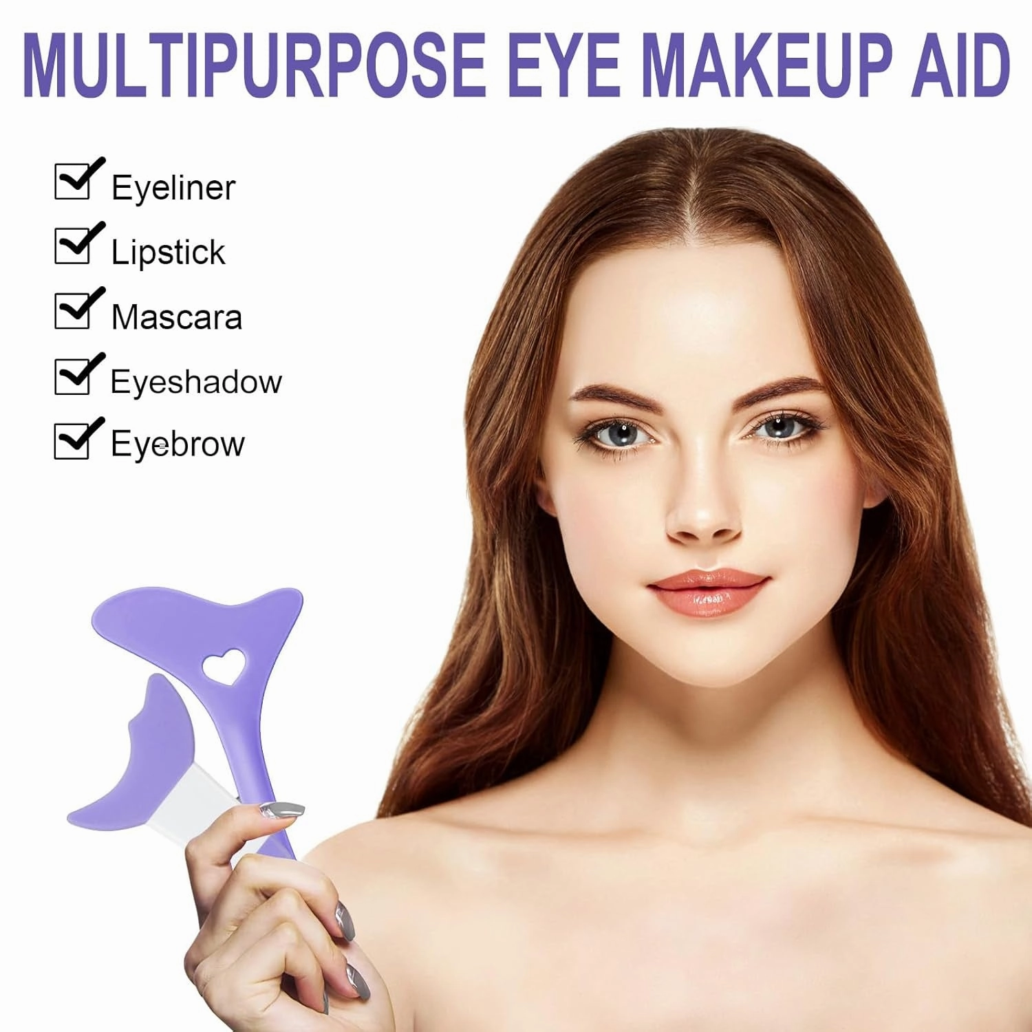 All in One Eye Makeup Stencils Aid Tool Set, Reusable Mascara Shield Applicator Guard Pads   Eyeshadow and Eyeliner Stencils Pad Kit Eye Applicator Guide Tool for Makeup, Easy to Use
