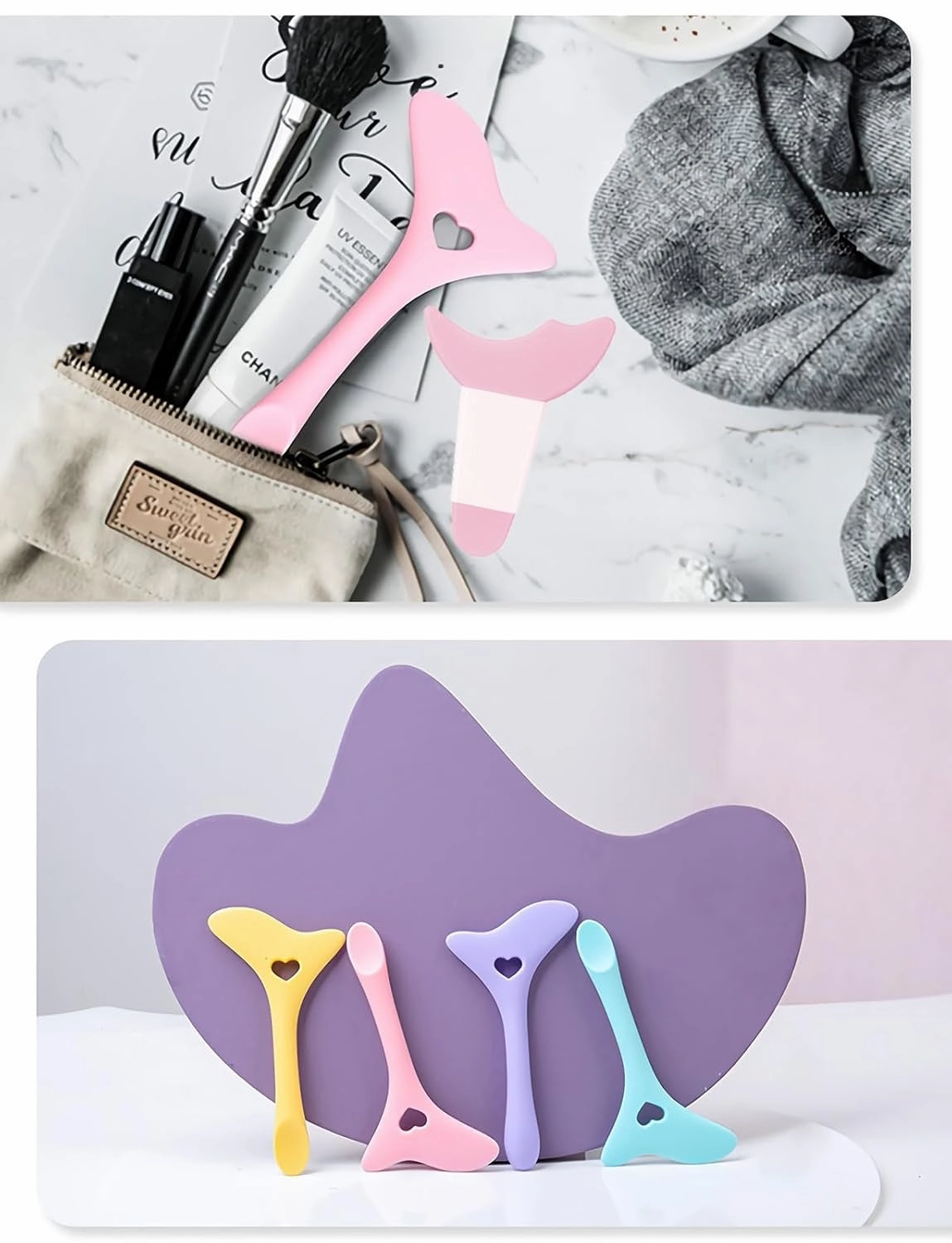 All in One Eye Makeup Stencils Aid Tool Set, Reusable Mascara Shield Applicator Guard Pads   Eyeshadow and Eyeliner Stencils Pad Kit Eye Applicator Guide Tool for Makeup, Easy to Use