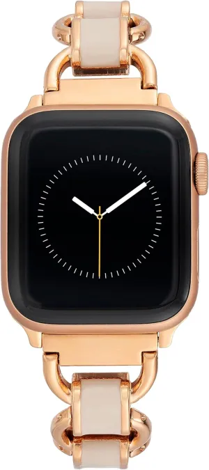 Anne Klein Fashion Chain Bracelet for Apple Watch, Secure, Adjustable, Apple Watch Replacement Band, Fits Most Wrists
