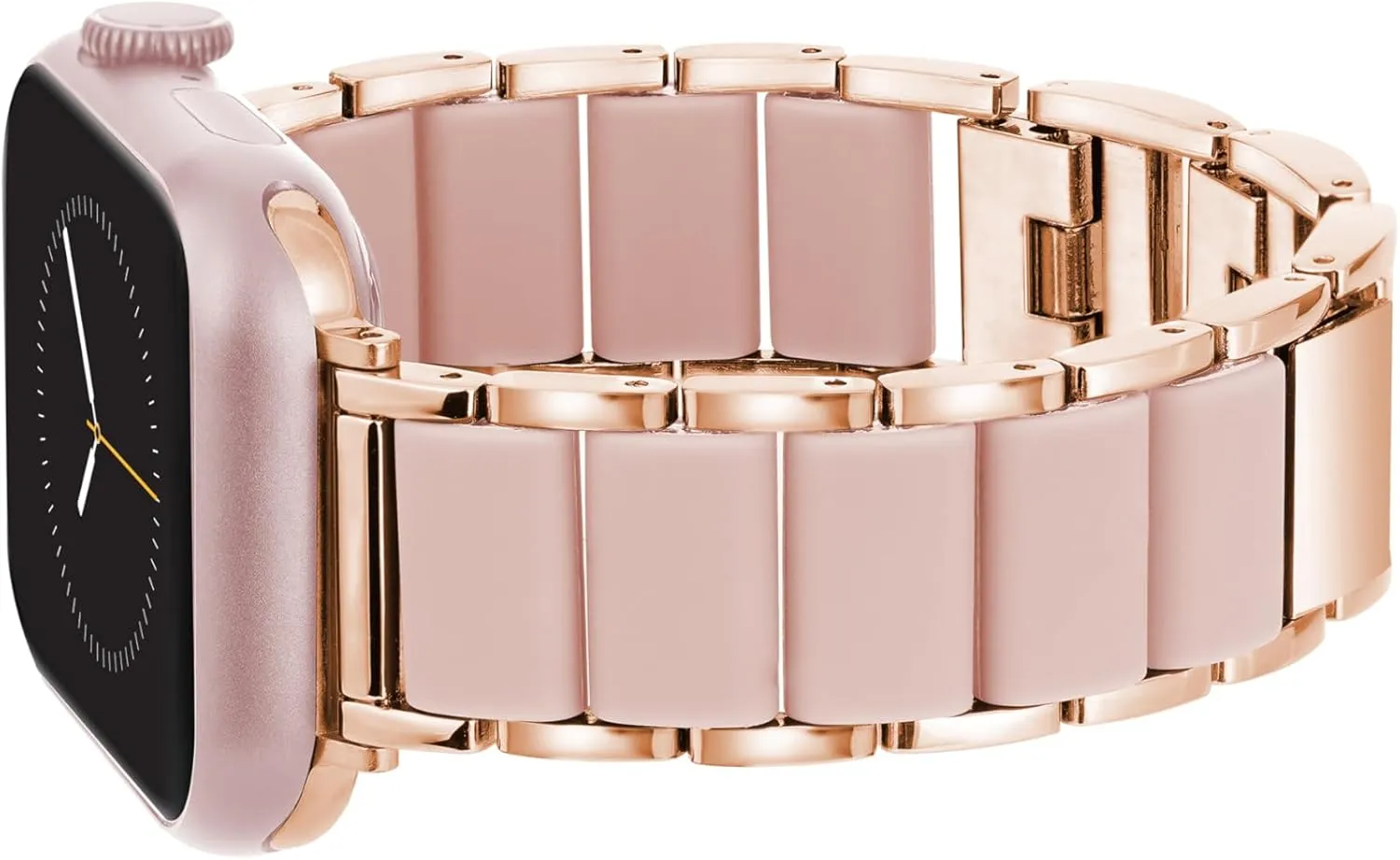 Anne Klein Rubberized Fashion Bracelet for Apple Watch, Secure, Adjustable, Apple Watch Replacement Band, Fits Most Wrists