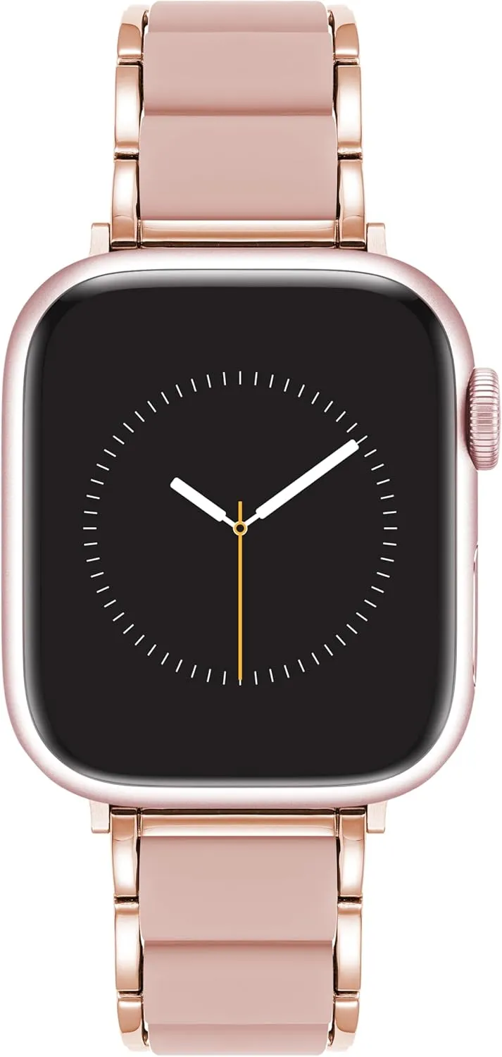 Anne Klein Rubberized Fashion Bracelet for Apple Watch, Secure, Adjustable, Apple Watch Replacement Band, Fits Most Wrists