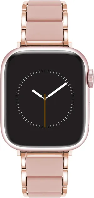 Anne Klein Rubberized Fashion Bracelet for Apple Watch, Secure, Adjustable, Apple Watch Replacement Band, Fits Most Wrists