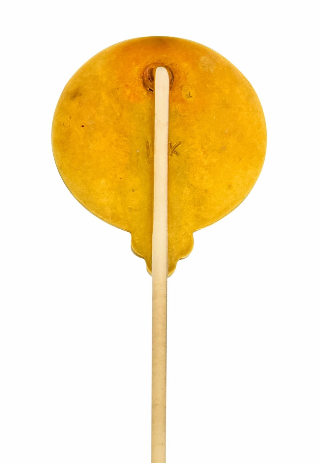 Art Nouveau Enamel Diamond Sapphire 14 Karat Gold Empress Stickpin