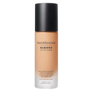bareminerals Barepro 24HR Wear Matte Liquid Foundation Mineral SPF 20, Full Coverage Foundation Makeup for Mature Skin, Oil-Free, Vegan