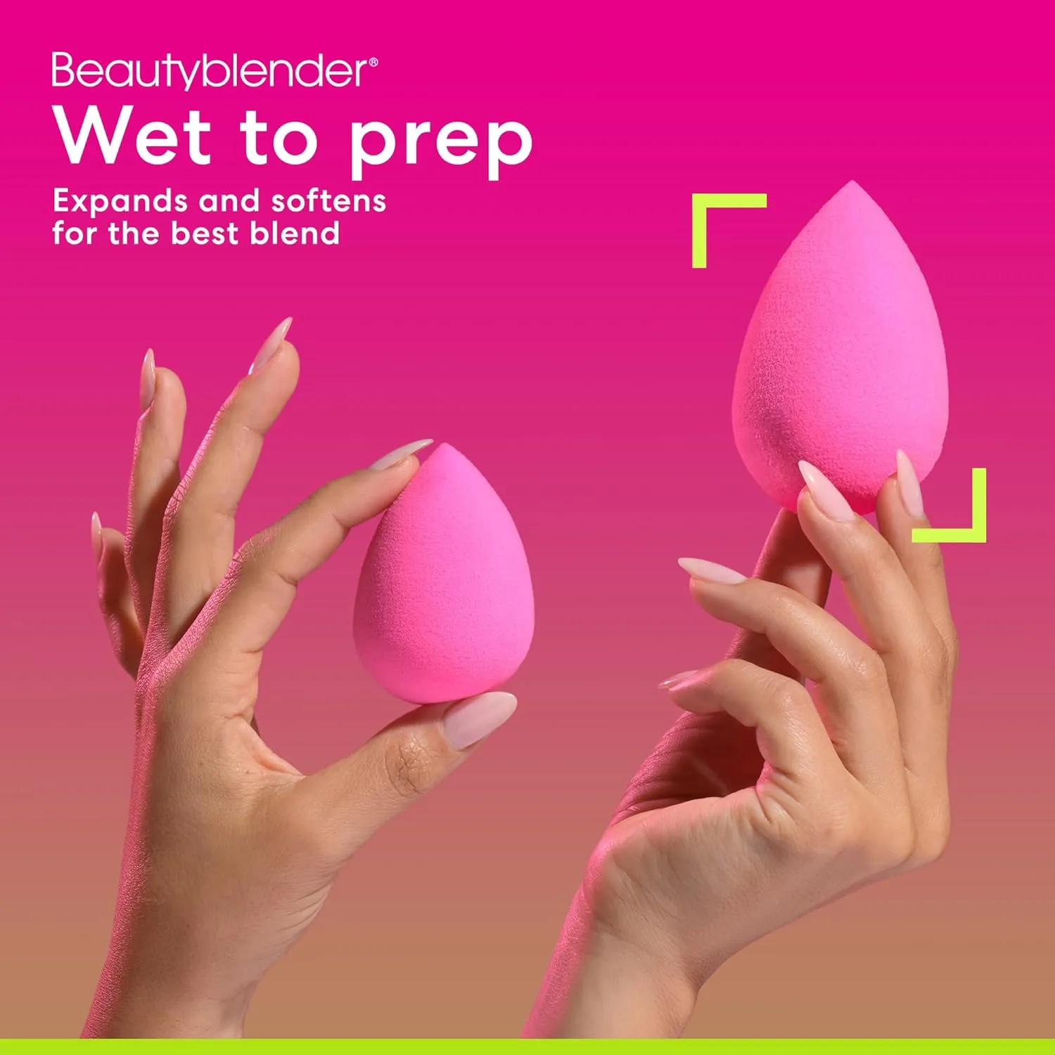 Beautyblender® | Original Pink   Nude Beauty Blender 2-Piece Bundle for Blending Foundations, Powders, and Creams, Super-Soft Foam for Streak-Free Application, Made in the USA, Reusable, Washable