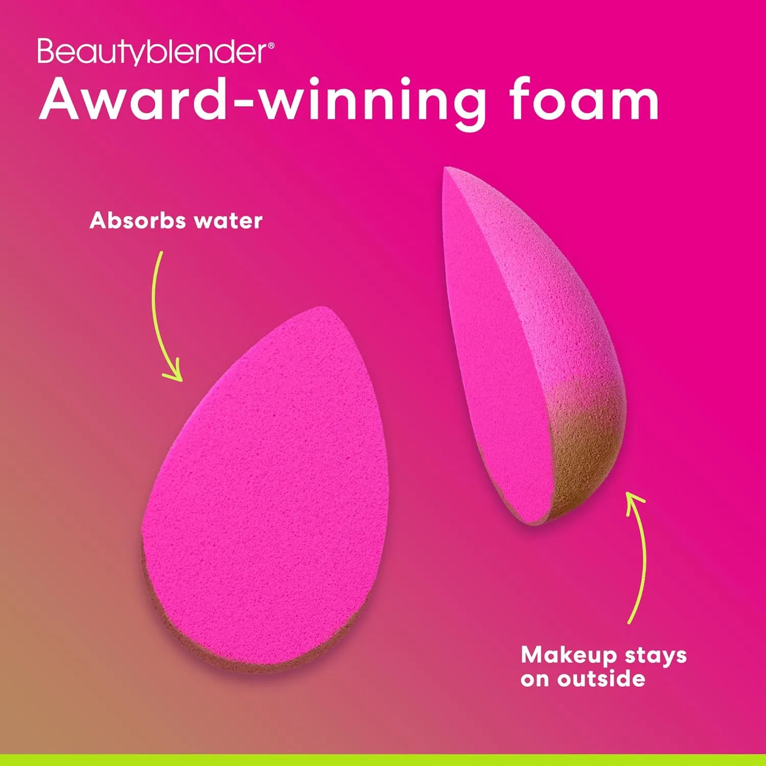 Beautyblender® | Original Pink   Nude Beauty Blender 2-Piece Bundle for Blending Foundations, Powders, and Creams, Super-Soft Foam for Streak-Free Application, Made in the USA, Reusable, Washable