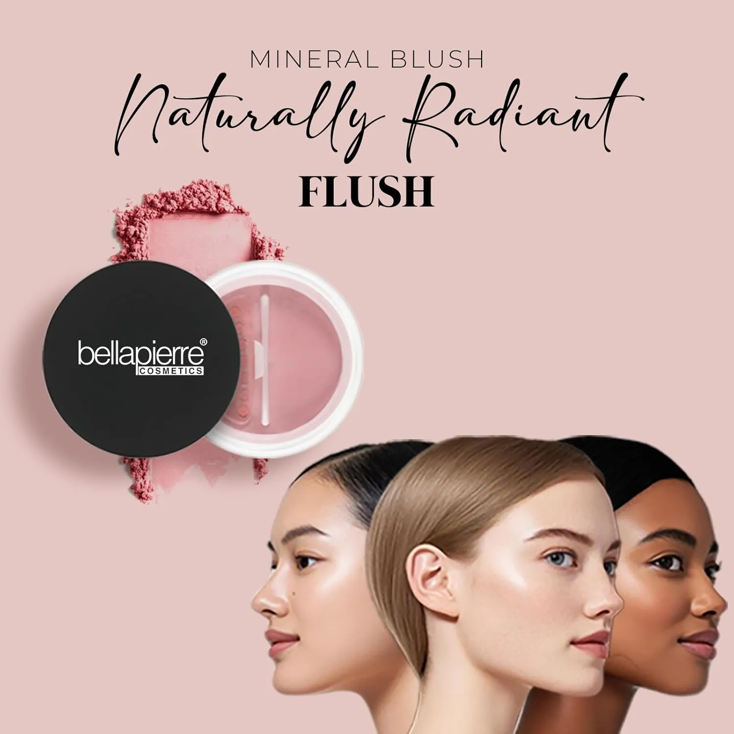 bellapierre Mineral Blush | Warm Dewy Complexion | Non-Toxic & Paraben Free | Hypoallergenic | Loose Powder - 0.3-Ounce – Suede