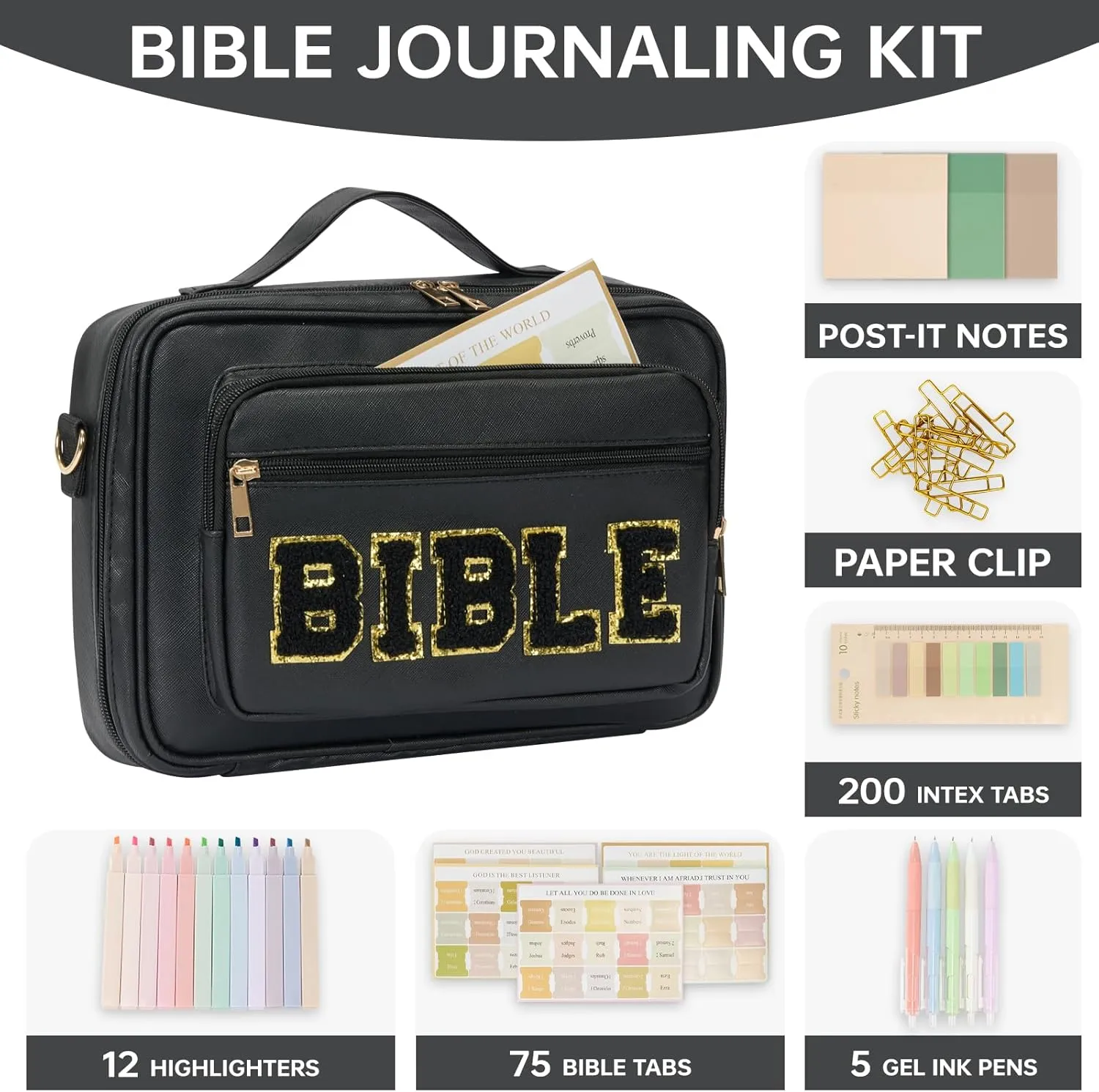 Bible Cover Case for Women Bible Bag Bible Study Supplies Leather Bible Case Western Bible Tote Bag Christian Gifts for Girls