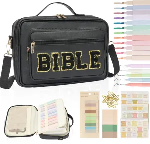 Bible Cover Case for Women Bible Bag Bible Study Supplies Leather Bible Case Western Bible Tote Bag Christian Gifts for Girls