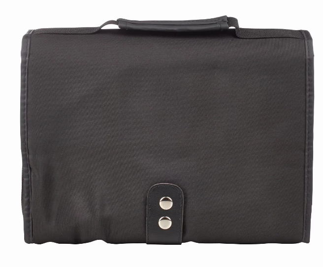 Bible Cover Black Micro-Fiber Tri-fold Organiser Large