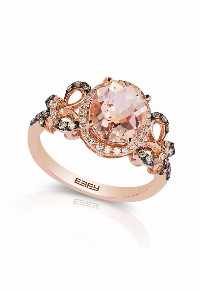 Blush 14K Rose Gold Morganite and Diamond Ring, 2.64 TCW