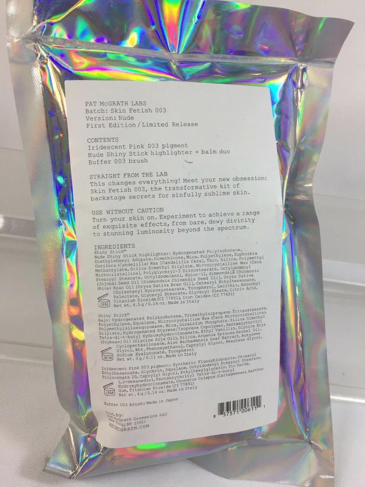 BNIB Nude Pat Mcgrath SkinFetish 003   Highlighter Silver w/receipt