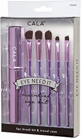 Cala Metallic pink essential eye brush set 5 count, 5 Count