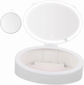 CANIGHT Portable Led Makeup Mirror with Feature Travel Friendly Smart Sensor Light for Day Night Use High Definition Reflection for