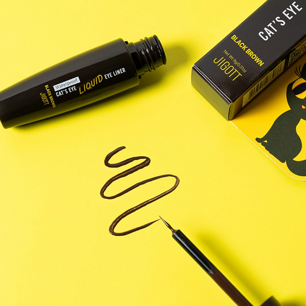 Cat's Eye Waterproof Liquid Eyeliner (Black Brown)