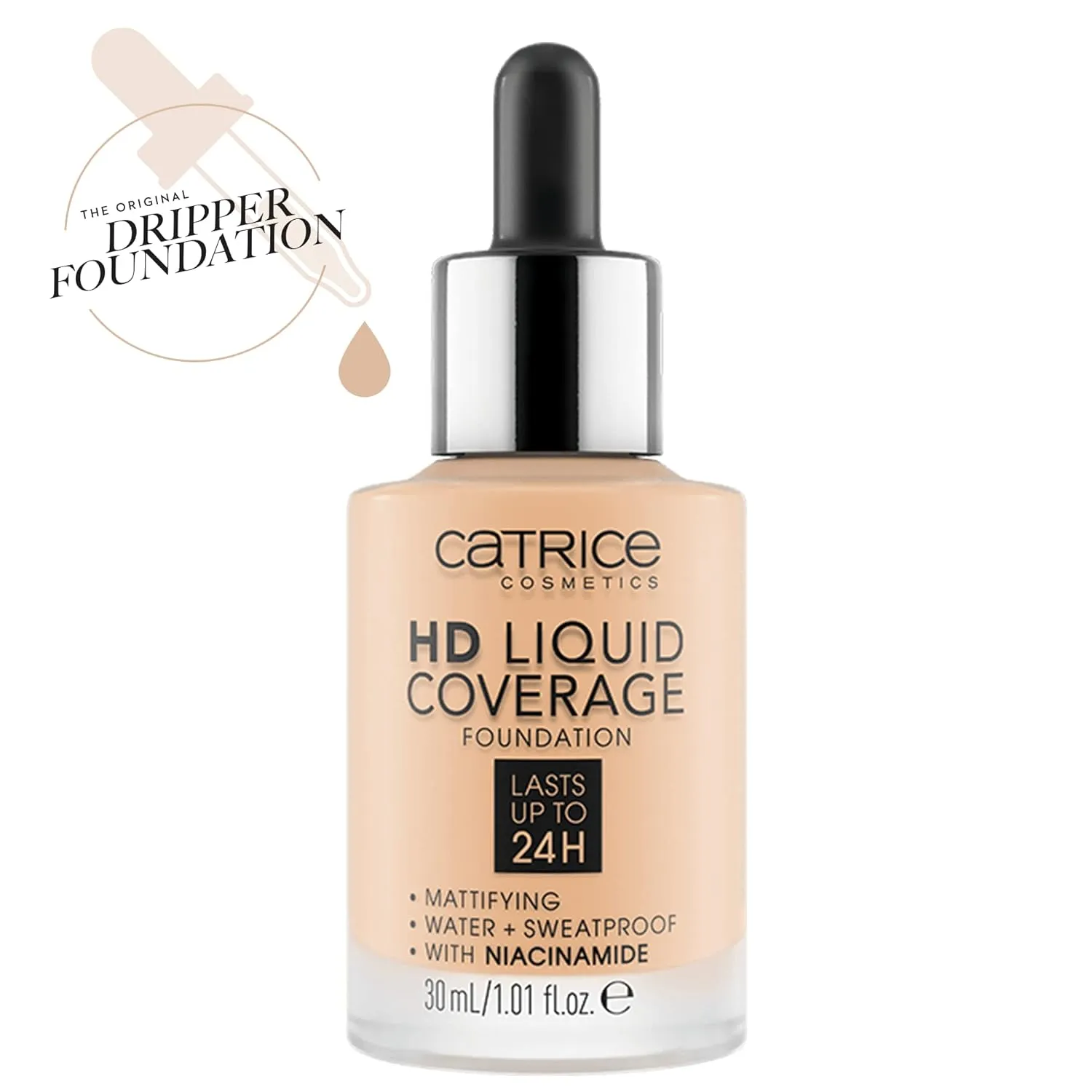 Catrice | HD Liquid Coverage Foundation | High & Natural Coverage | Vegan & Cruelty Free (005 | Ivory Beige)