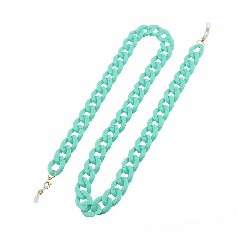 Chain link glasses/mask holder