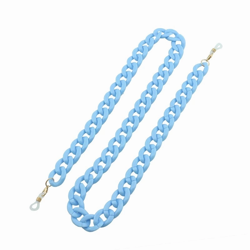 Chain link glasses/mask holder