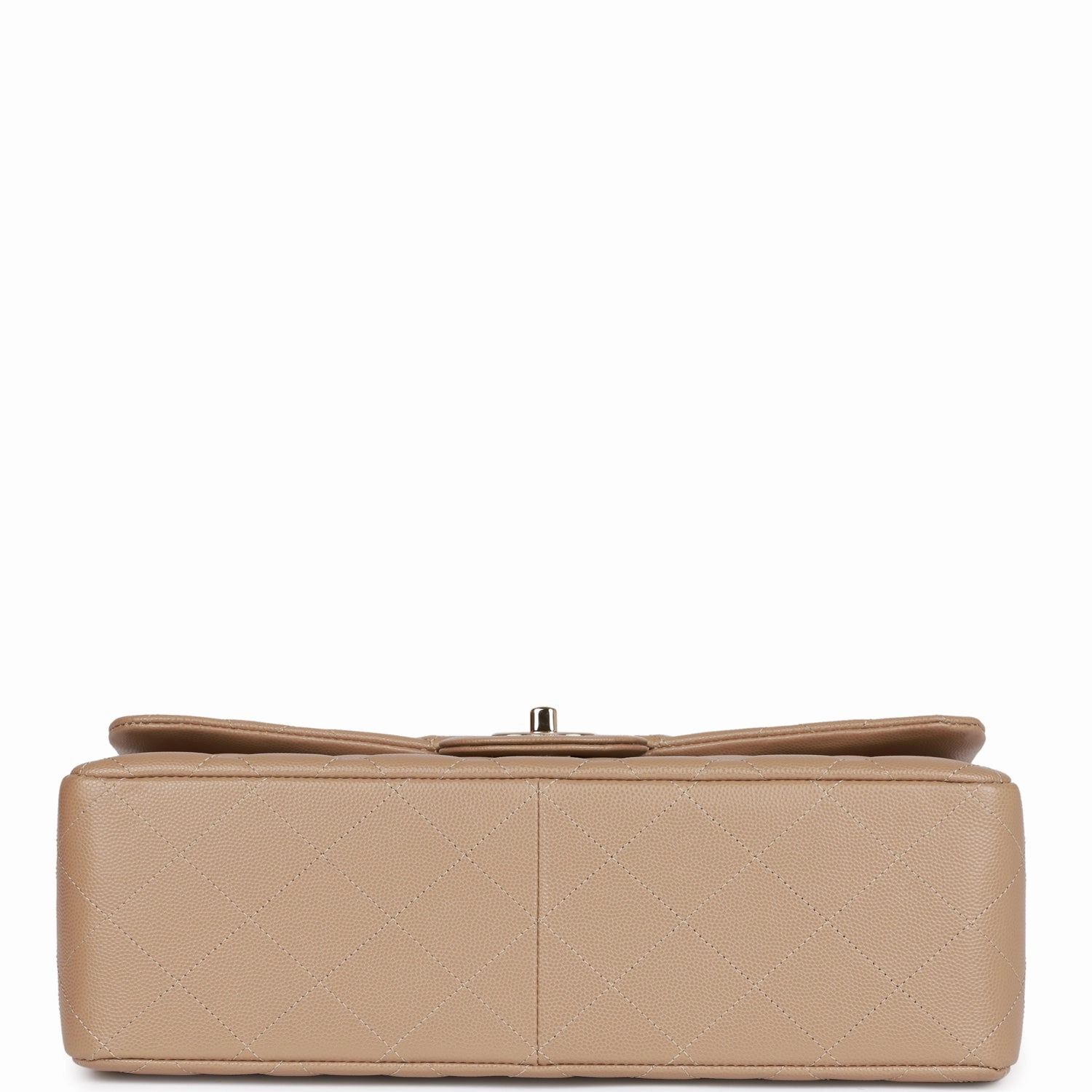 Chanel Jumbo Classic Double Flap Bag Dark Beige Caviar Gold Hardware
