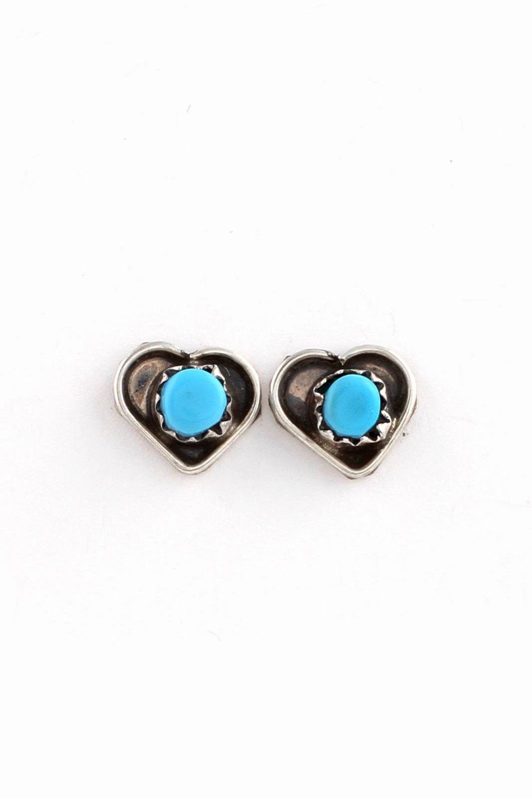 Children's Turquoise Heart Earrings