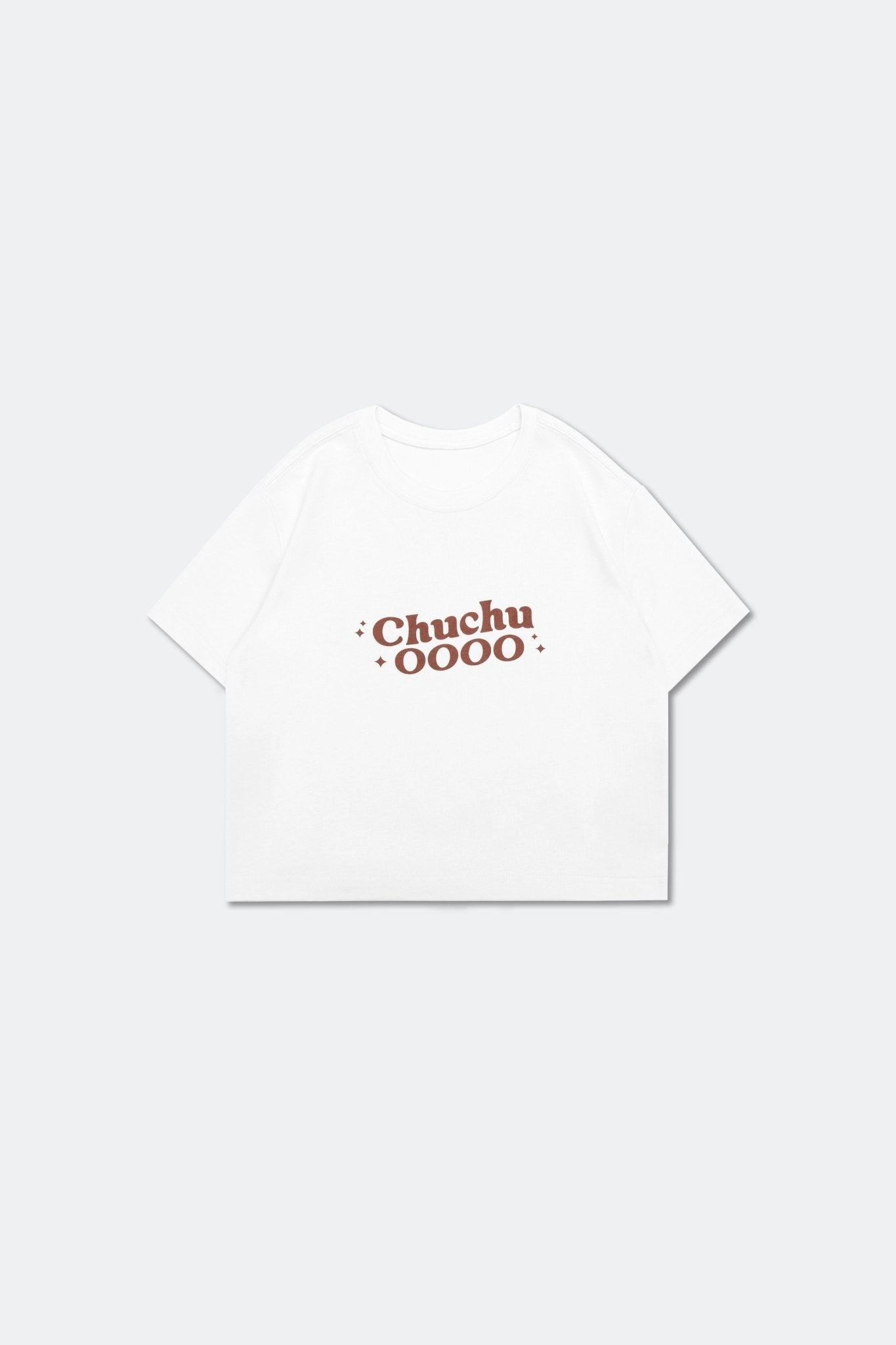 ChuChu OOOO Logo Cropped Tee/ White