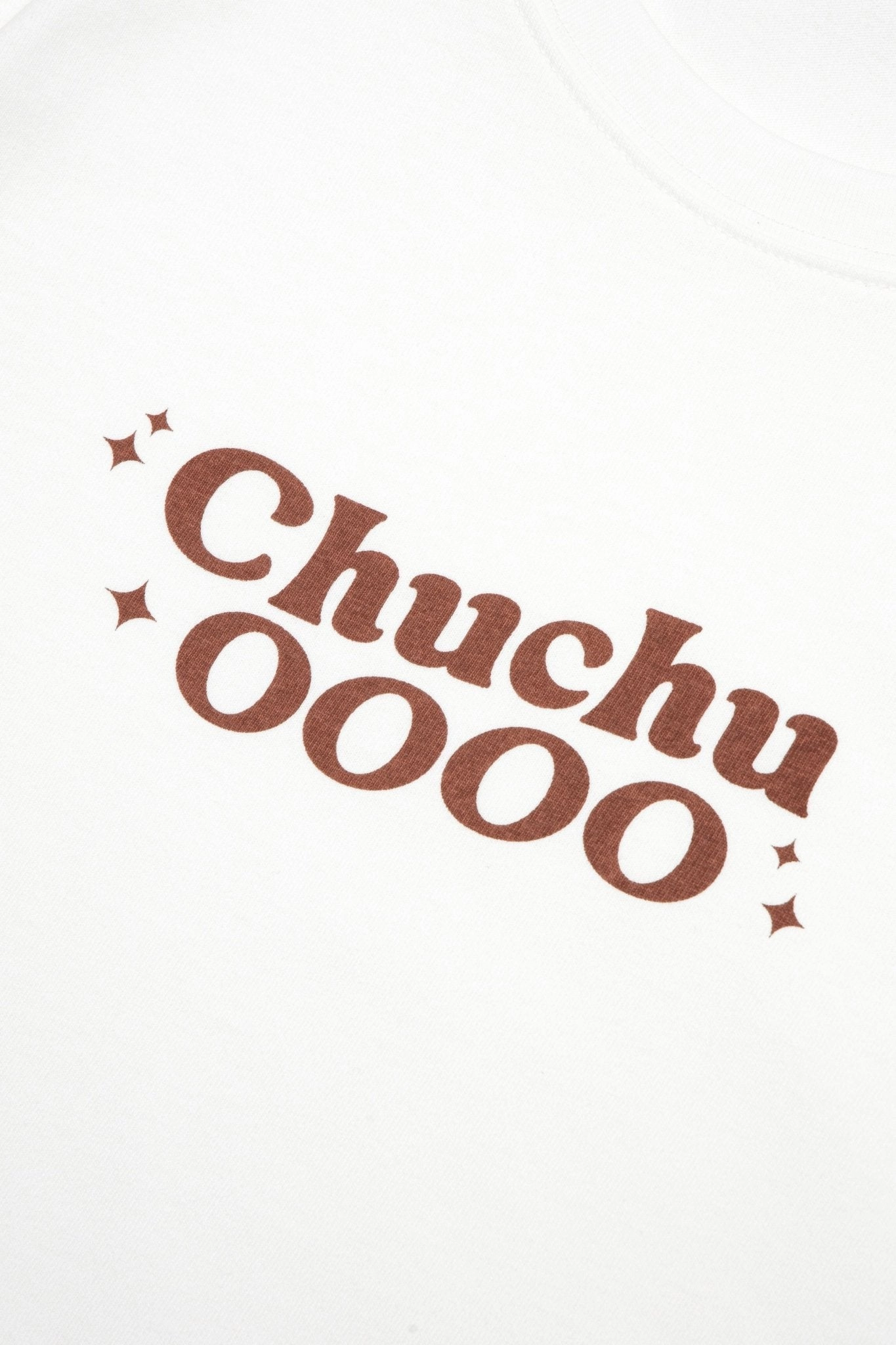 ChuChu OOOO Logo Cropped Tee/ White