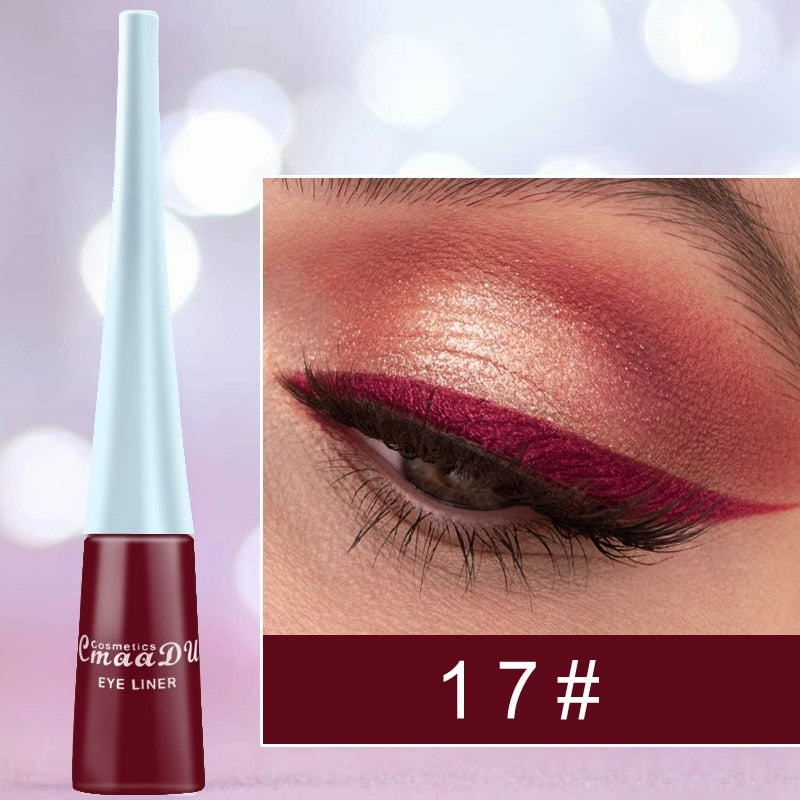 Cmaadu Cosmetics Colorful Liquid Eyeliner Waterproof  Eyeliner Gel / Buy 6 get 1 FREE / Enter Code NND4EY0NDCRE / FREE Shipping