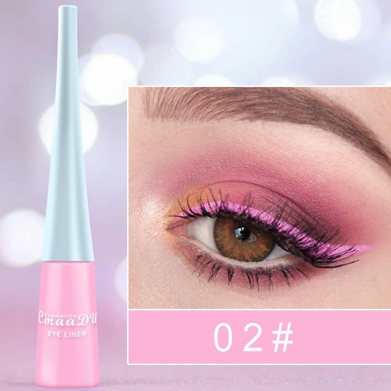 Cmaadu Cosmetics Colorful Liquid Eyeliner Waterproof  Eyeliner Gel / Buy 6 get 1 FREE / Enter Code NND4EY0NDCRE / FREE Shipping