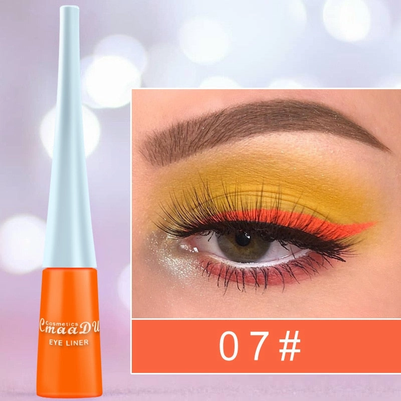 Cmaadu Cosmetics Colorful Liquid Eyeliner Waterproof  Eyeliner Gel / Buy 6 get 1 FREE / Enter Code NND4EY0NDCRE / FREE Shipping