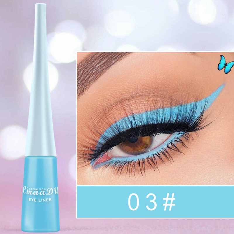 Cmaadu Cosmetics Colorful Liquid Eyeliner Waterproof  Eyeliner Gel / Buy 6 get 1 FREE / Enter Code NND4EY0NDCRE / FREE Shipping