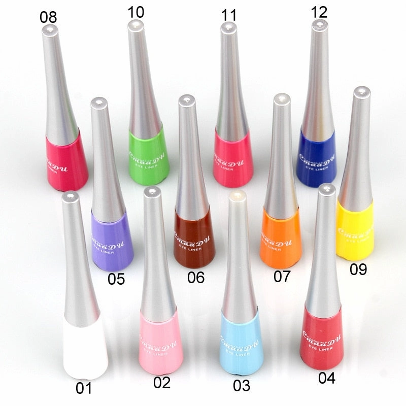 Cmaadu Cosmetics Colorful Liquid Eyeliner Waterproof  Eyeliner Gel / Buy 6 get 1 FREE / Enter Code NND4EY0NDCRE / FREE Shipping