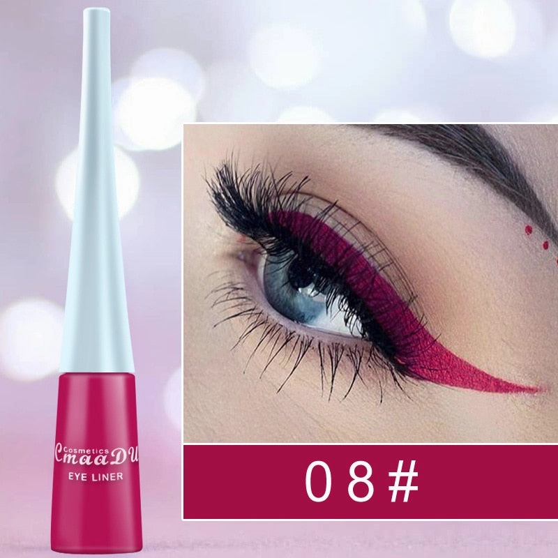 Cmaadu Cosmetics Colorful Liquid Eyeliner Waterproof  Eyeliner Gel / Buy 6 get 1 FREE / Enter Code NND4EY0NDCRE / FREE Shipping